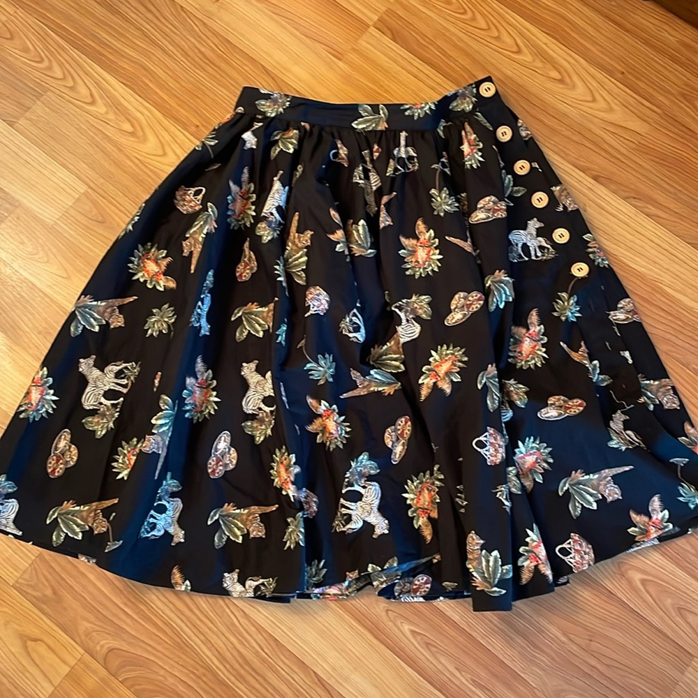 NWT Hell Bunny safari skirt